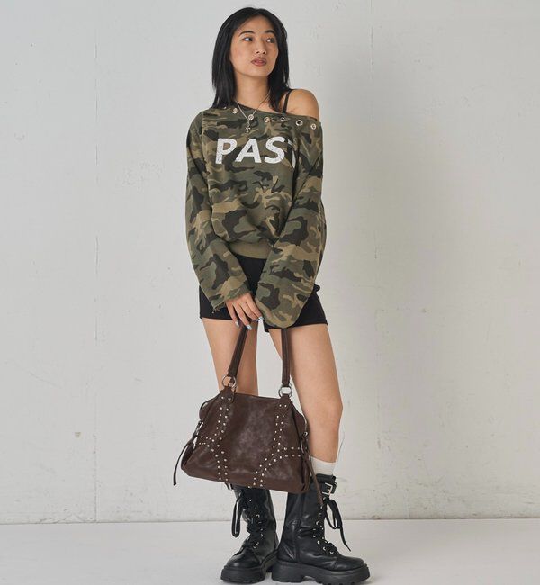  「STUDDED SHOULDER BAG/スタッズショルダーバッグ」|トートバッグ|