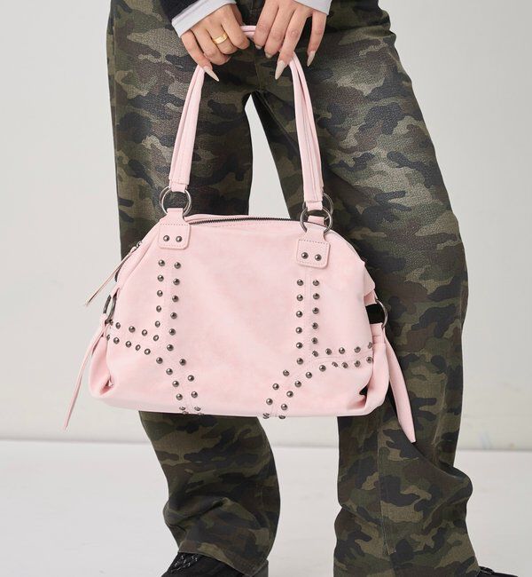  「STUDDED SHOULDER BAG/スタッズショルダーバッグ」|トートバッグ|