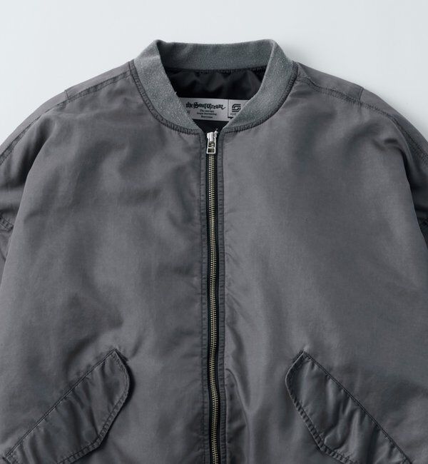  「Sourcreamピグメント加工MA1」|ブルゾン・スタジャン|