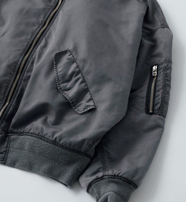  「Sourcreamピグメント加工MA1」|ブルゾン・スタジャン|