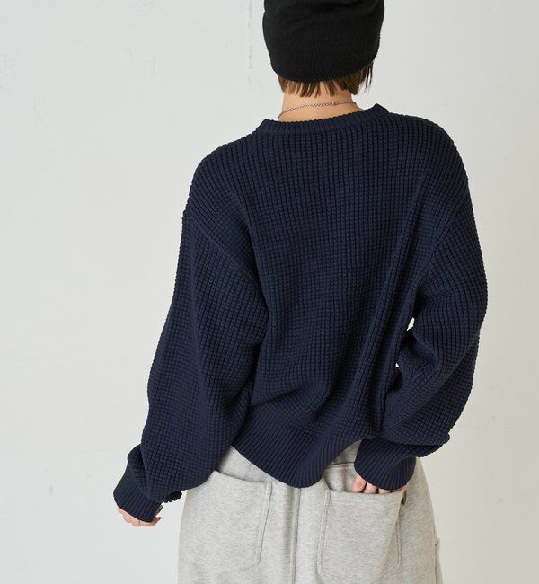  「KOOKYN ワッフル編みクルーニット」|ニット・セーター|