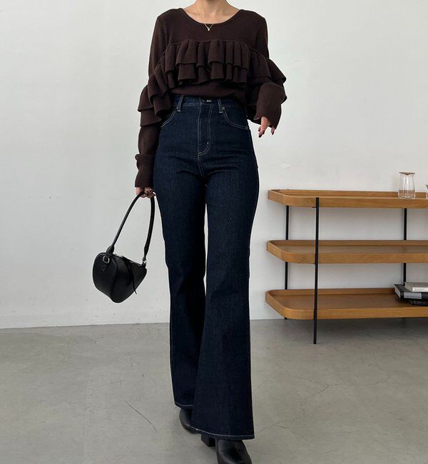  「【2WAYで着用可能】ベアフリルニット」|ニット・セーター|