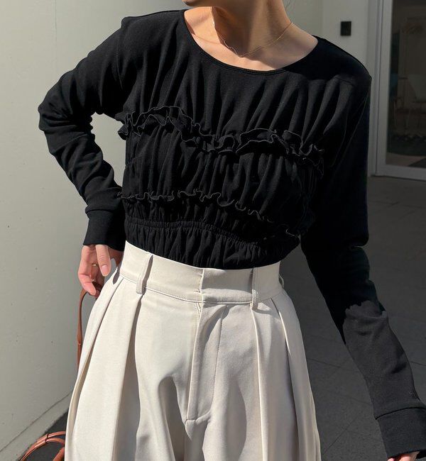  「【体感＋4℃】ベアシャーリング裏起毛トップス」|Tシャツ・カットソー|