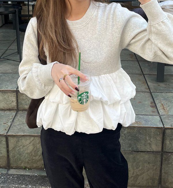  「バルーンティアードプルオーバー」|ニット・セーター|