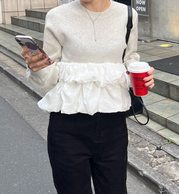  「バルーンティアードプルオーバー」|ニット・セーター|