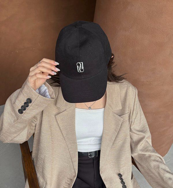  「ロゴキャップ」|ハット|ブラック