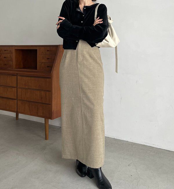  「ピーチタッチIラインスカート」|スカート|