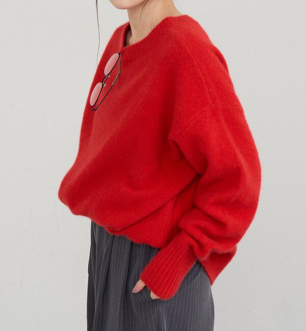  「ファーウールクルーネックニット」|ニット・セーター|