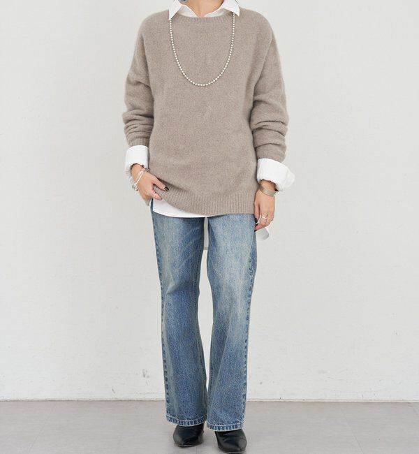  「ファーウールクルーネックニット」|ニット・セーター|