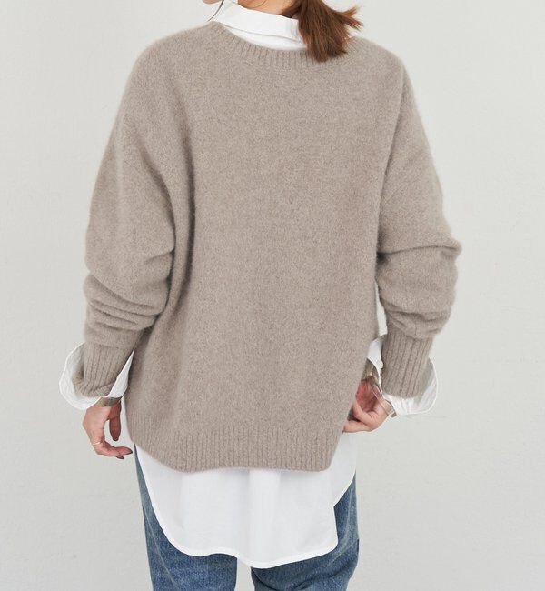  「ファーウールクルーネックニット」|ニット・セーター|
