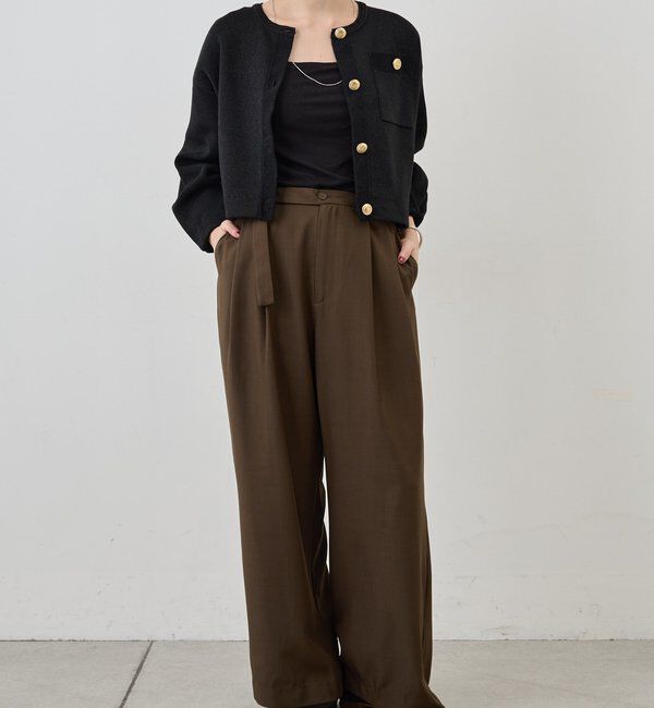  「ダブルタックワイドパンツ」|チノ|