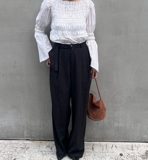  「ダブルタックワイドパンツ」|チノ|