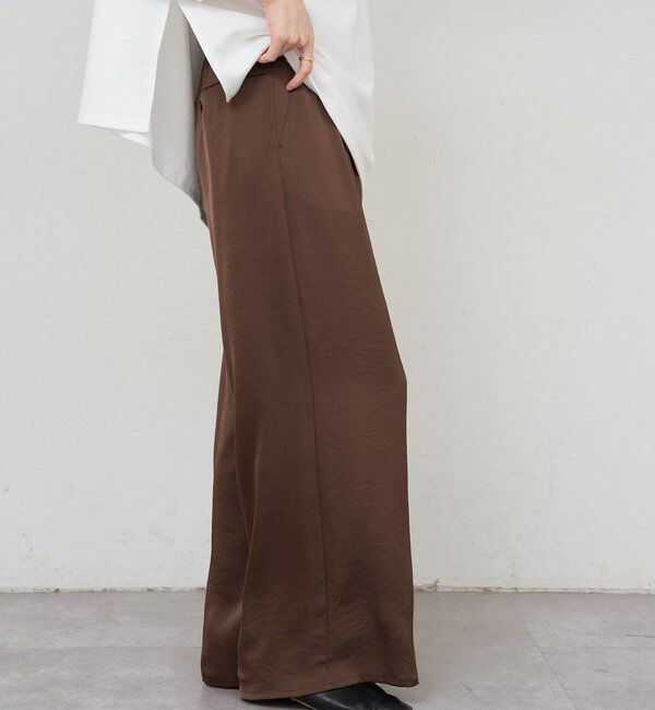  「サテンワイドパンツ」|チノ|