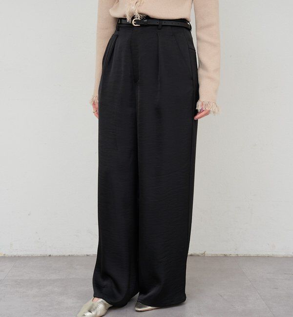  「サテンワイドパンツ」|チノ|