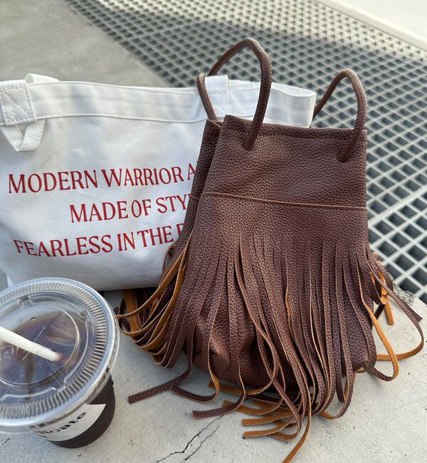  「フリンジバッグ」|トートバッグ|ブラウン
