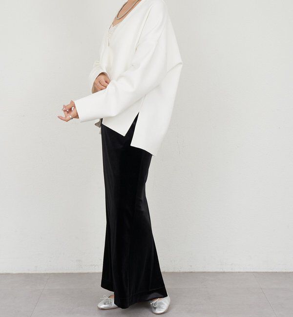  「【インフルエンサー＠tsuru00コラボ】スキッパーポンチプルオーバー」|ニット・セーター|