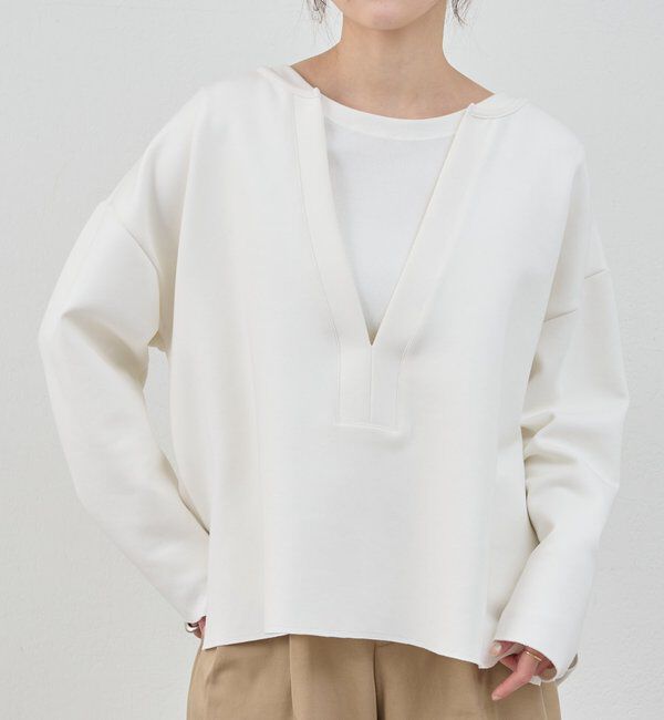  「【インフルエンサー＠tsuru00コラボ】スキッパーポンチプルオーバー」|ニット・セーター|