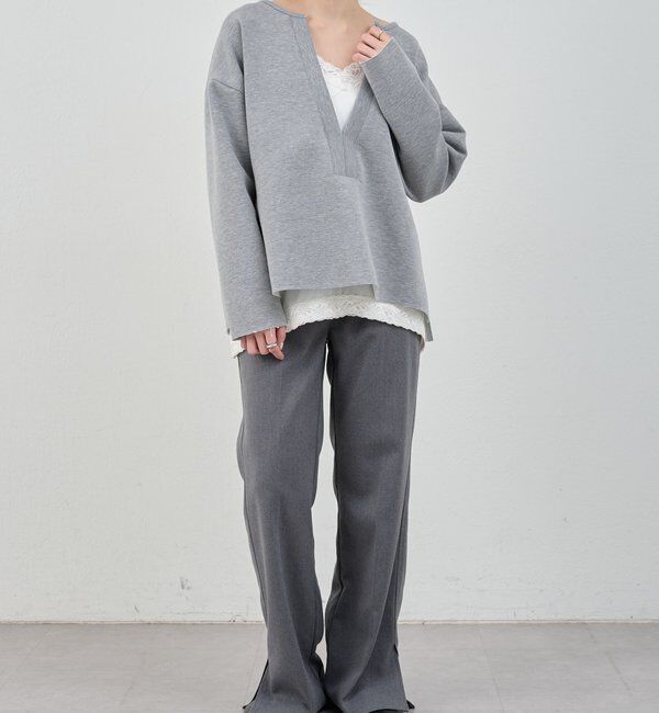  「【インフルエンサー＠tsuru00コラボ】スキッパーポンチプルオーバー」|ニット・セーター|