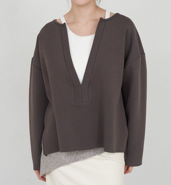  「【インフルエンサー＠tsuru00コラボ】スキッパーポンチプルオーバー」|ニット・セーター|トープ