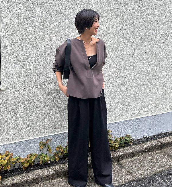  「【インフルエンサー＠tsuru00コラボ】スキッパーポンチプルオーバー」|ニット・セーター|