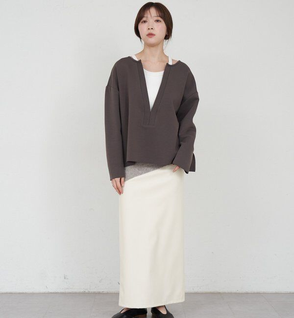  「【インフルエンサー＠tsuru00コラボ】スキッパーポンチプルオーバー」|ニット・セーター|