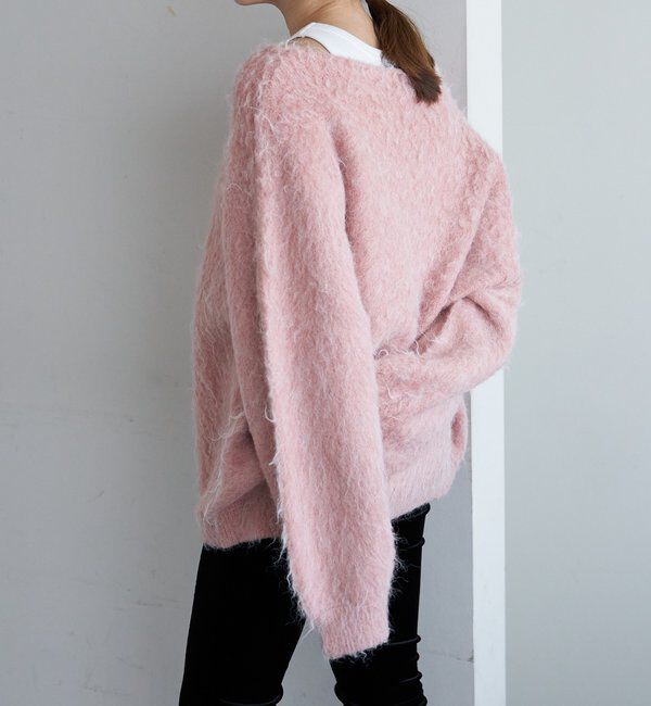  「【4色展開】【着映えニット】シャギーＶネックプルオーバー」|ニット・セーター|