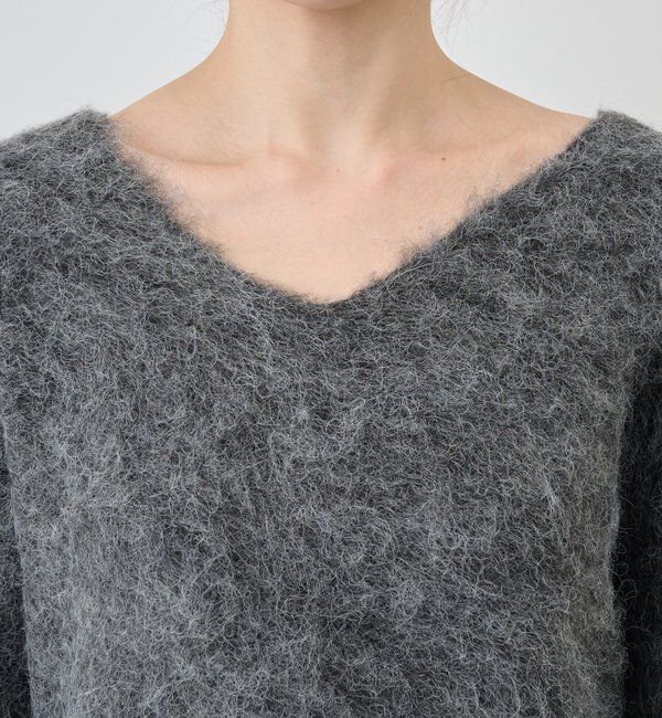  「【4色展開】【着映えニット】シャギーＶネックプルオーバー」|ニット・セーター|