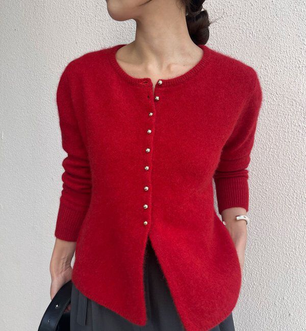  「ラクーンペプラムカーディガン」|カーディガン|