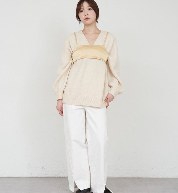  「【@kanako_ikiコラボカラー】【全骨格キレイ見え】ウェーブネックニット」|ニット・セーター|