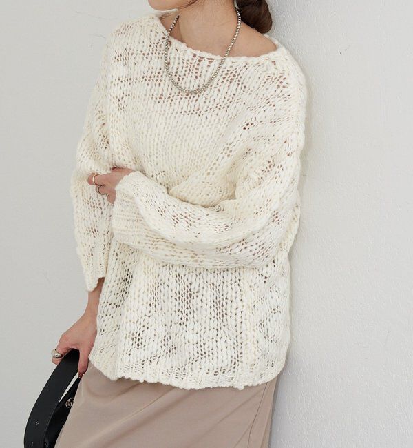  「テクスチャーオーバーニット」|パーカー|