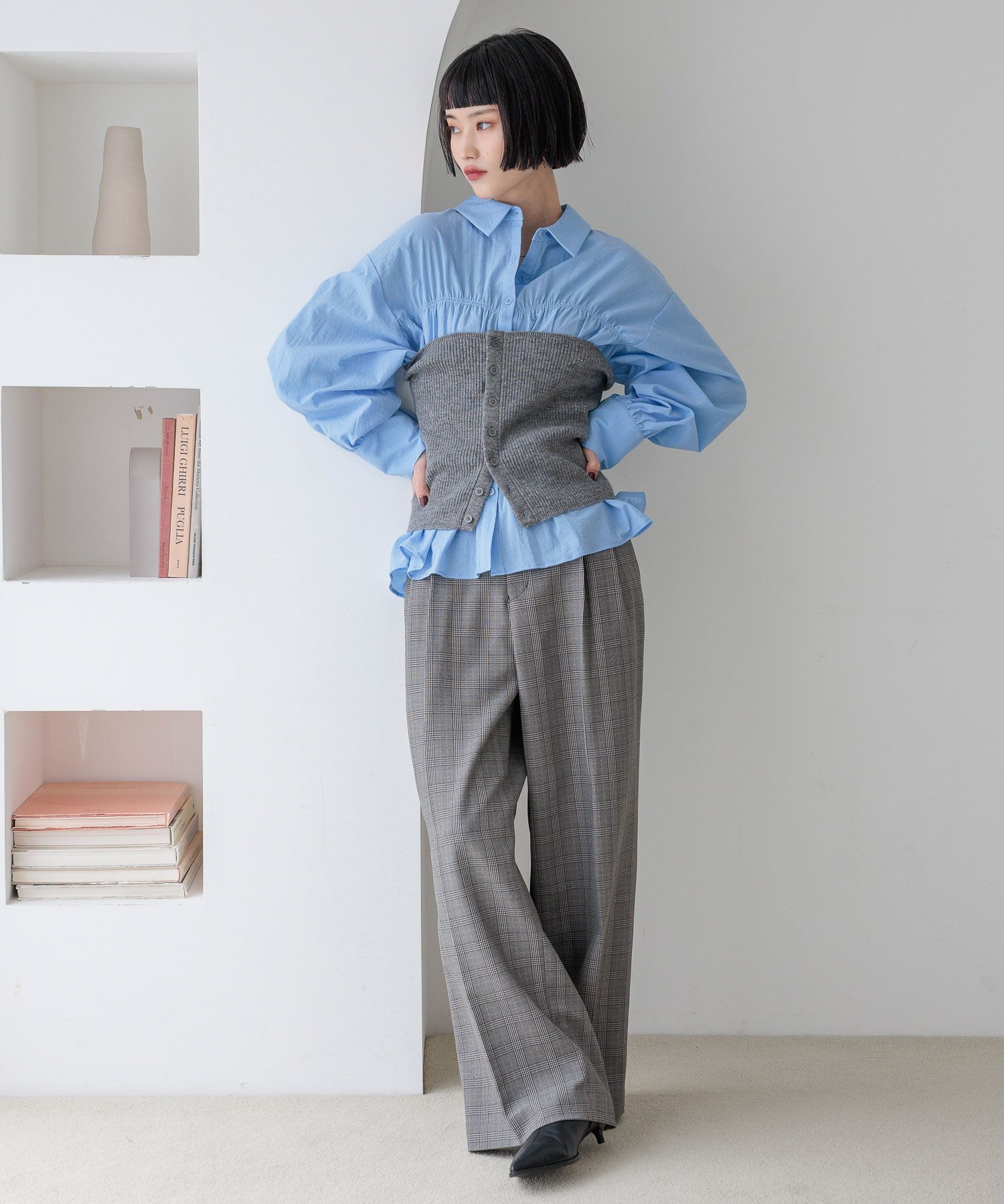 LOWRYS FARM「ラナテックワイドパンツ」|チノ|