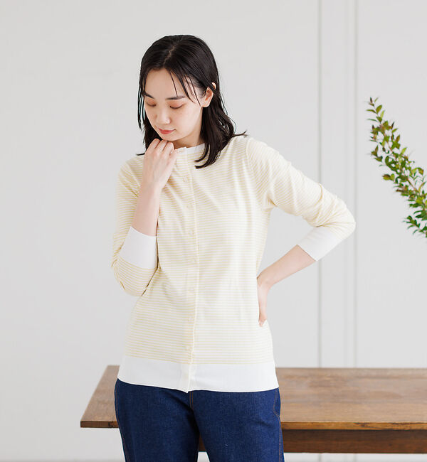 collex「SUVINコットンカーディガン」|カーディガン|イエロー系その他1