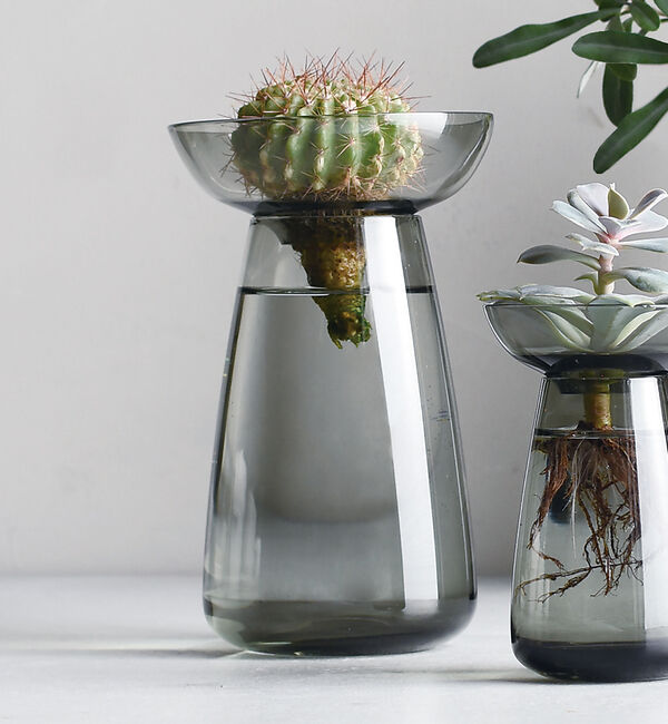 collex「【KINTO /キントー】アクアカルチャーベース120」|フラワーベース|グレー