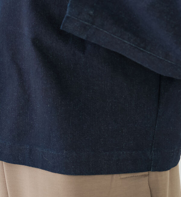 collex「ストレッチデニムジャケット」|ノーカラージャケット|