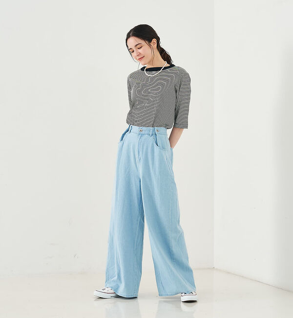 collex「タックウエストデニムパンツ」|デニム|