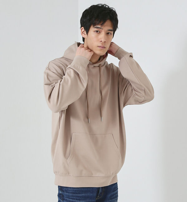 ABAHOUSE「【インバーテッドプリーツ】ダンボール プルオーバー パーカー」|パーカー|ライトベージュ