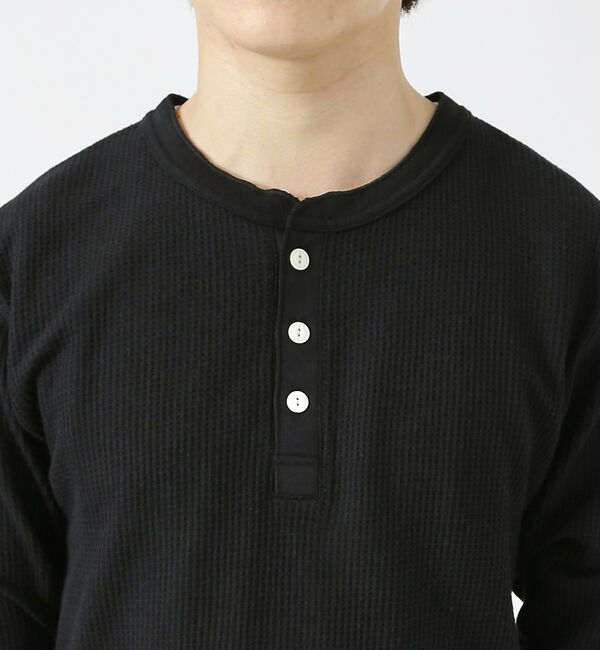 ABAHOUSE「【JEMORGAN/ジェーイーモーガン】ワッフル ヘンリーネック ロングスリーブ」|Tシャツ・カットソー|