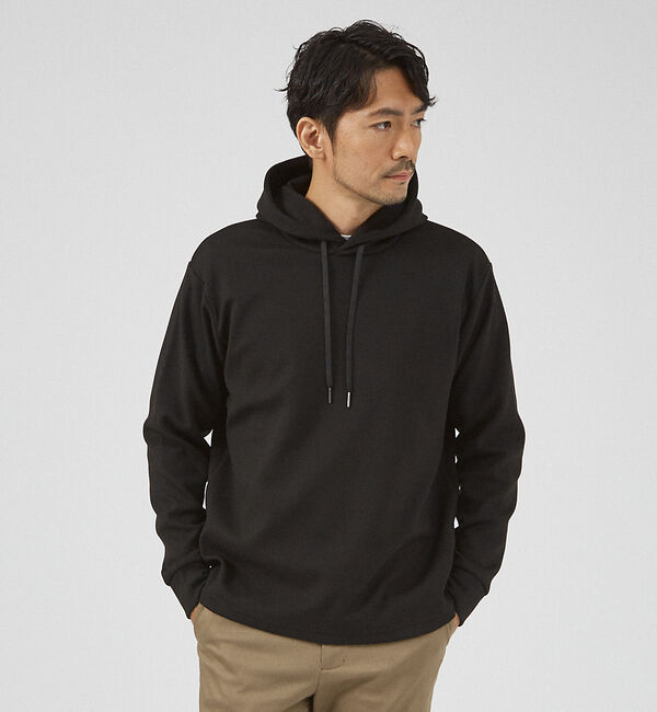 ABAHOUSE「【ふわふわ・もちもち】裏シャギー プルオーバー パーカー」|パーカー|ブラック