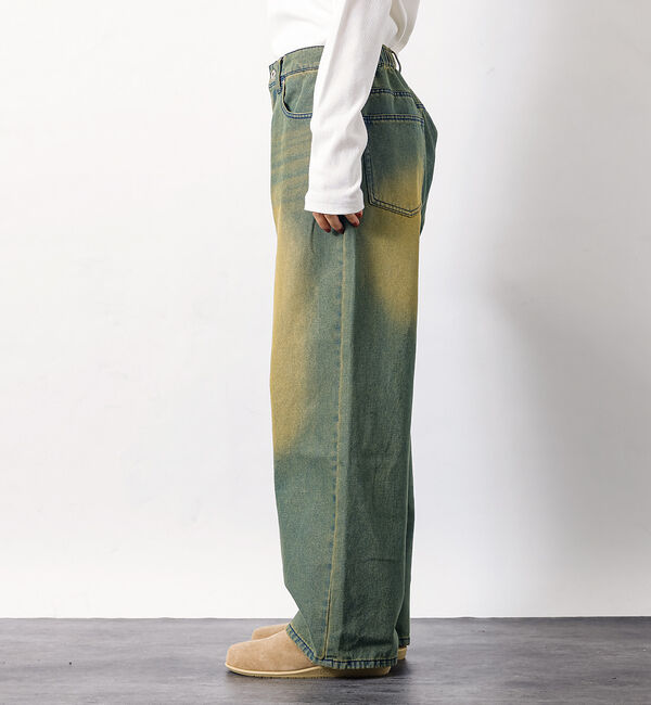 ABAHOUSE「SLUB DENIM BAGGY PANTS /スラブ デニム バギー パンツ/」|デニム|