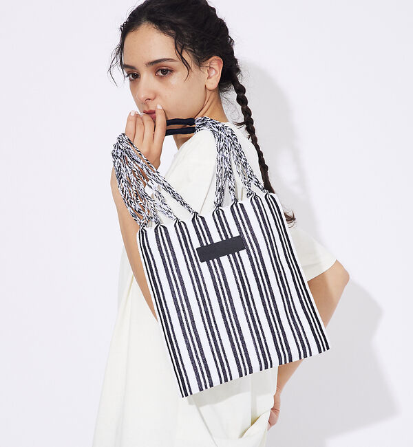 ABAHOUSE「【MOON BIRD/ムーンバード】手織りハンモックトートバッグS/手織り【WE」|トートバッグ|その他1