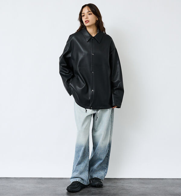 ABAHOUSE「【FORTUNA/フォルトゥナ】ECOラムレザーコーチジャケット/コーチジャケッ」|その他|