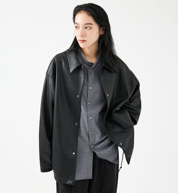 ABAHOUSE「【FORTUNA/フォルトゥナ】ECOラムレザーコーチジャケット/コーチジャケッ」|その他|