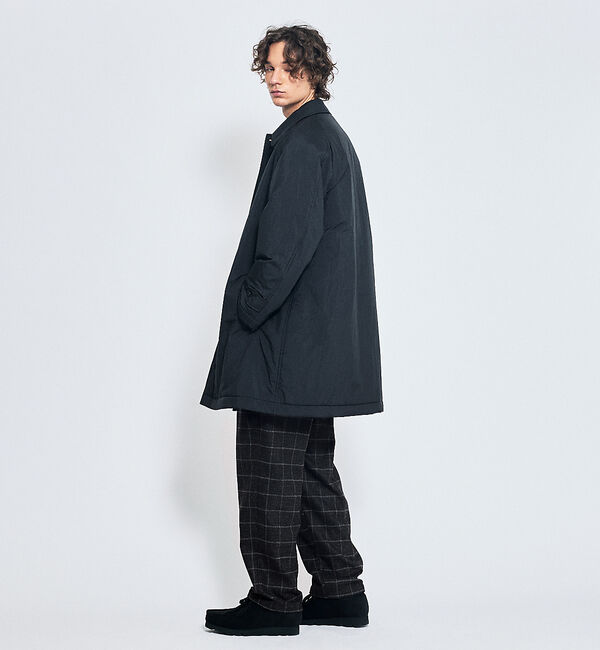 ABAHOUSE「ワッシャーナイロン 中綿パデットコート / Padded Half Coat /」|ステンカラーコート|