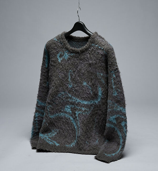 ABAHOUSE「ループシャギー マーブル グラデーションニット」|ニット・セーター|