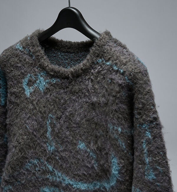 ABAHOUSE「ループシャギー マーブル グラデーションニット」|ニット・セーター|