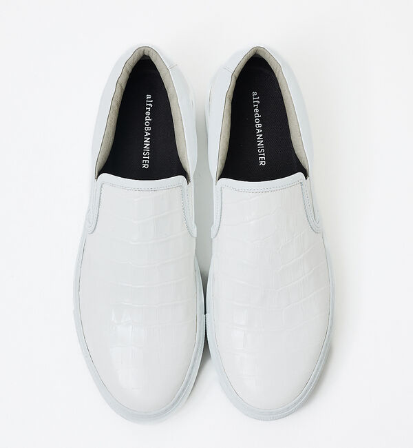 alfredoBANNISTER「【Margome sole】シャークソール クロコダイル柄 レザー スニーカー」|スニーカー|