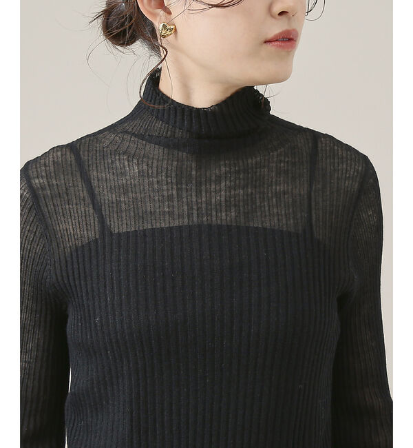 Rouge vif「シアータートルネックリブニット」|ニット・セーター|