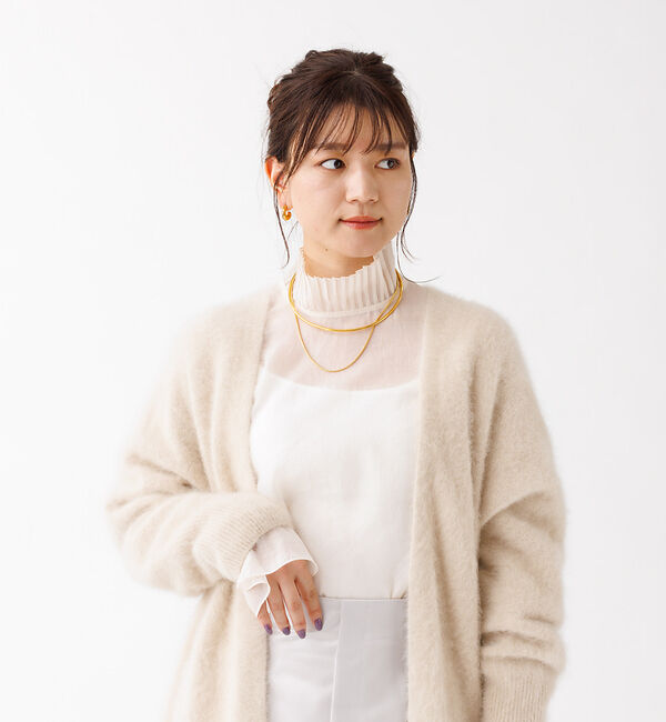 Rouge vif「プリーツネックシアーブラウス」|シャツ・ブラウス|