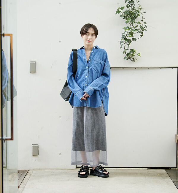 Rouge vif「NEW オーバーサイズデニムシャツ」|シャツ・ブラウス|