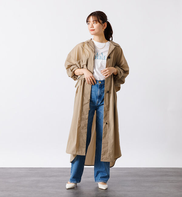 Rouge vif「撥水ナイロンライトコート」|ステンカラーコート|